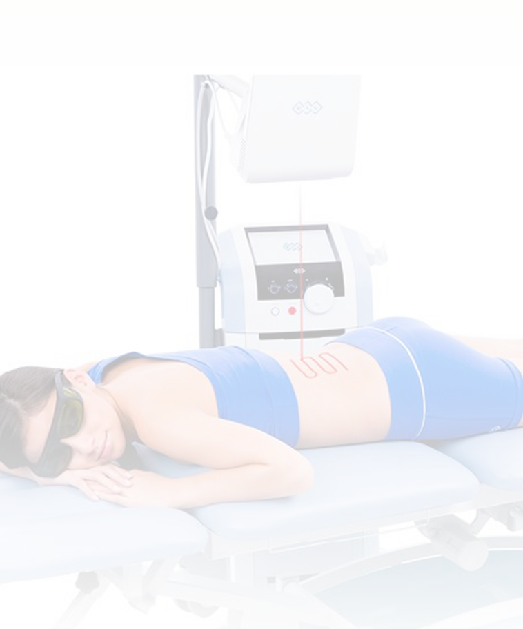 Behandlung des Rückens mit dem BTL-6000 Hochleistungslaser und Scan-System